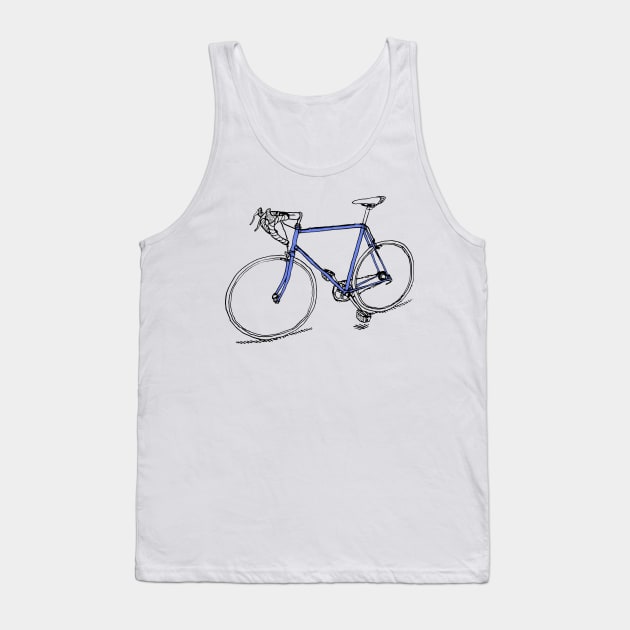 Blue Bike Tank Top by nathanaelscheffler